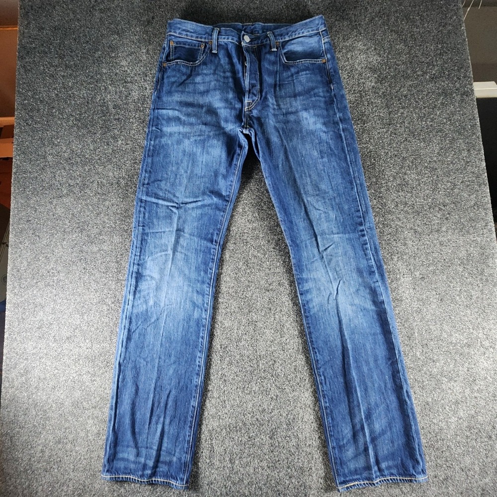 Levis 501 Original Fit Mens Jeans 34x36 Fit 33x34 Blue Denim Straight Leg